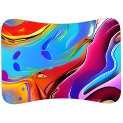 Abstract Fluid Art Velour Seat Head Rest Cushion by GardenOfOphir