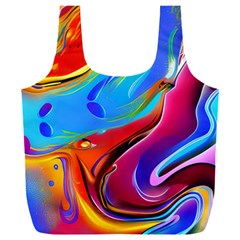 Abstract Fluid Art Full Print Recycle Bag (xxxl) by GardenOfOphir