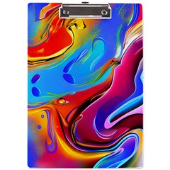 Abstract Fluid Art A4 Acrylic Clipboard by GardenOfOphir