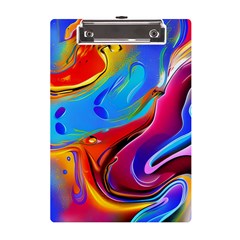 Abstract Fluid Art A5 Acrylic Clipboard by GardenOfOphir