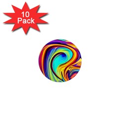 Fluid Art Pattern 1  Mini Magnet (10 Pack)  by GardenOfOphir