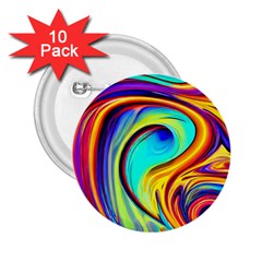 Fluid Art Pattern 2 25  Buttons (10 Pack)  by GardenOfOphir