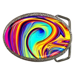 Fluid Art Pattern Belt Buckles by GardenOfOphir