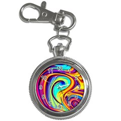 Fluid Art Pattern Key Chain Watches by GardenOfOphir