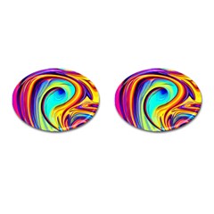 Fluid Art Pattern Cufflinks (oval) by GardenOfOphir