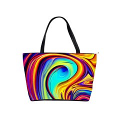 Fluid Art Pattern Classic Shoulder Handbag by GardenOfOphir