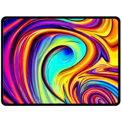 Fluid Art Pattern One Side Fleece Blanket (large) by GardenOfOphir