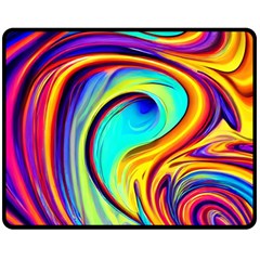 Fluid Art Pattern One Side Fleece Blanket (medium) by GardenOfOphir