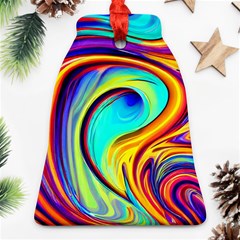 Fluid Art Pattern Bell Ornament (two Sides) by GardenOfOphir