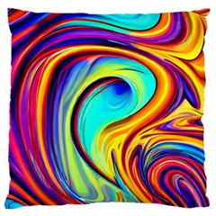 Fluid Art Pattern Large Cushion Case (one Side) by GardenOfOphir