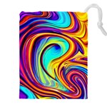 Fluid Art Pattern Drawstring Pouch (4XL) Front