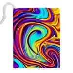 Fluid Art Pattern Drawstring Pouch (4XL) Back