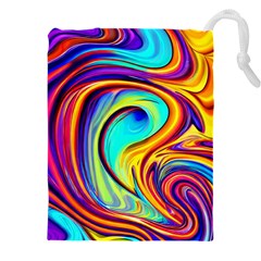 Fluid Art Pattern Drawstring Pouch (5xl) by GardenOfOphir