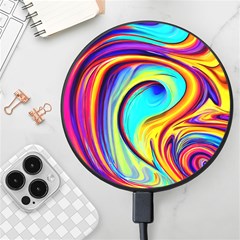 Fluid Art Pattern Wireless Fast Charger(black)