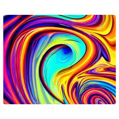 Fluid Art Pattern One Side Premium Plush Fleece Blanket (medium)