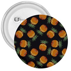 Pineapple Background Pineapple Pattern 3  Buttons by Wegoenart