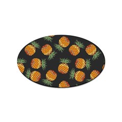 Pineapple Background Pineapple Pattern Sticker Oval (10 Pack) by Wegoenart