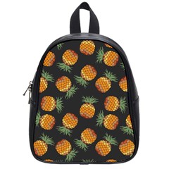 Pineapple Background Pineapple Pattern School Bag (small) by Wegoenart