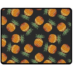 Pineapple Background Pineapple Pattern One Side Fleece Blanket (medium) by Wegoenart