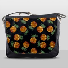 Pineapple Background Pineapple Pattern Messenger Bag by Wegoenart