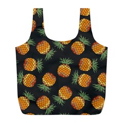 Pineapple Background Pineapple Pattern Full Print Recycle Bag (l) by Wegoenart