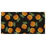 Pineapple Background Pineapple Pattern Banner and Sign 8  x 4  Front