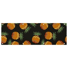 Pineapple Background Pineapple Pattern Banner And Sign 9  X 3  by Wegoenart