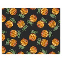 Pineapple Background Pineapple Pattern One Side Premium Plush Fleece Blanket (medium) by Wegoenart