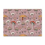 Mushrooms Autumn Fall Pattern Seamless Decorative Sticker A4 (100 pack) Front