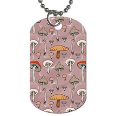 Mushrooms Autumn Fall Pattern Seamless Decorative Dog Tag (two Sides) by Wegoenart