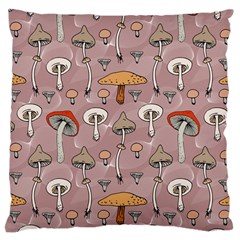 Mushrooms Autumn Fall Pattern Seamless Decorative Large Cushion Case (two Sides) by Wegoenart