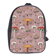 Mushrooms Autumn Fall Pattern Seamless Decorative School Bag (xl) by Wegoenart