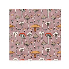 Mushrooms Autumn Fall Pattern Seamless Decorative Square Satin Scarf (30  X 30 ) by Wegoenart