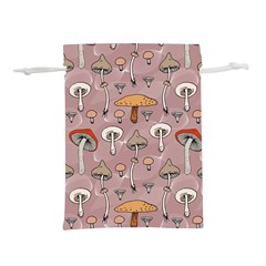 Mushrooms Autumn Fall Pattern Seamless Decorative Lightweight Drawstring Pouch (s) by Wegoenart