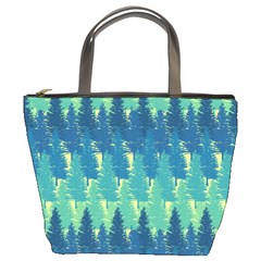 Christmas Trees Pattern Digital Paper Seamless Bucket Bag