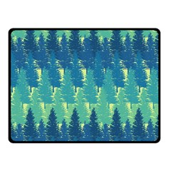 Christmas Trees Pattern Digital Paper Seamless One Side Fleece Blanket (small)