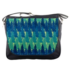 Christmas Trees Pattern Digital Paper Seamless Messenger Bag