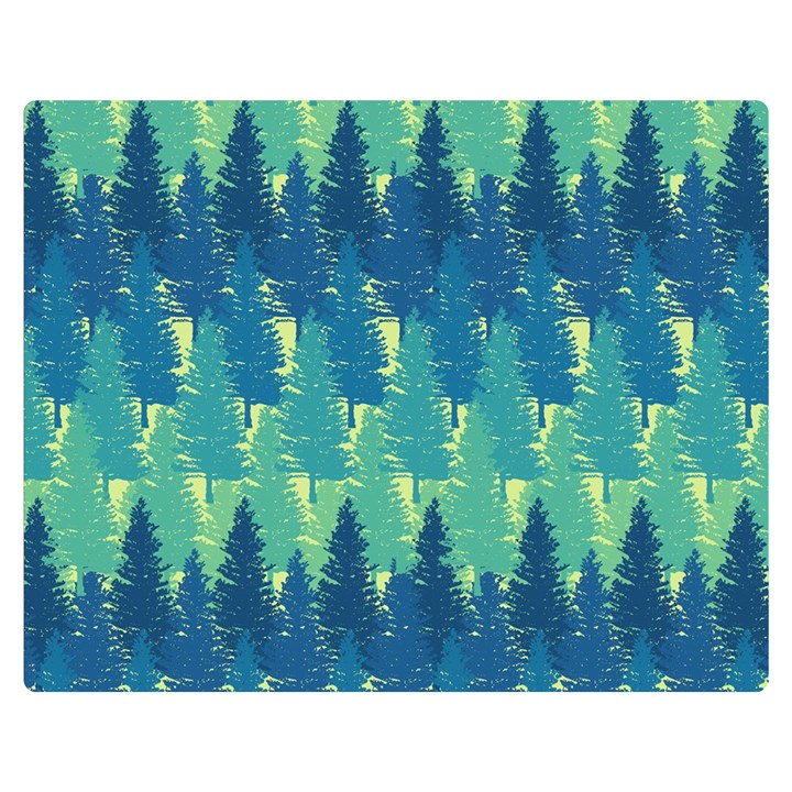 Christmas Trees Pattern Digital Paper Seamless Premium Plush Fleece Blanket (Medium)