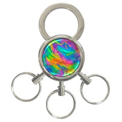 Marble Art Pattern 3-ring Key Chain by GardenOfOphir