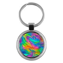 Marble Art Pattern Key Chain (round) by GardenOfOphir