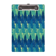 Christmas Trees Pattern Digital Paper Seamless A5 Acrylic Clipboard