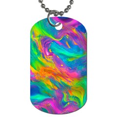 Marble Art Pattern Dog Tag (one Side) by GardenOfOphir