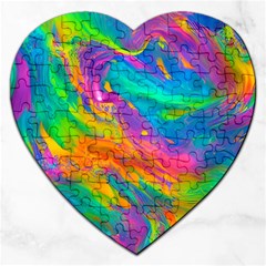 Marble Art Pattern Jigsaw Puzzle (heart) by GardenOfOphir