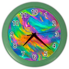 Marble Art Pattern Color Wall Clock by GardenOfOphir