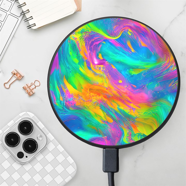 Marble Art Pattern Wireless Fast Charger(Black)