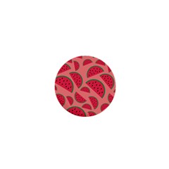 Watermelon Red Food Fruit Healthy Summer Fresh 1  Mini Buttons by Wegoenart