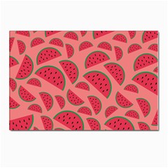 Watermelon Red Food Fruit Healthy Summer Fresh Postcard 4 x 6  (pkg Of 10) by Wegoenart