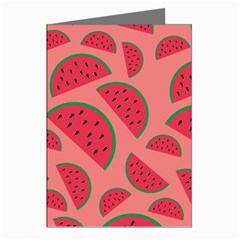 Watermelon Red Food Fruit Healthy Summer Fresh Greeting Cards (pkg Of 8) by Wegoenart