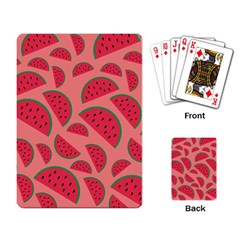 Watermelon Red Food Fruit Healthy Summer Fresh Playing Cards Single Design (rectangle)