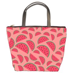 Watermelon Red Food Fruit Healthy Summer Fresh Bucket Bag by Wegoenart